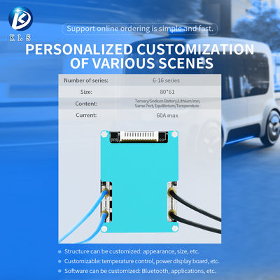 Lifepo4 Active Balancer BMS Board 6s-10s 20a-60a & 20v-60v For E-Bike Power Solution