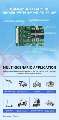 16S 30A 18650 Lithium Protection Board BMS: PCB for Li-ion/Lipo 16-Cell Pack with Balance Function & Charger Protect Module
