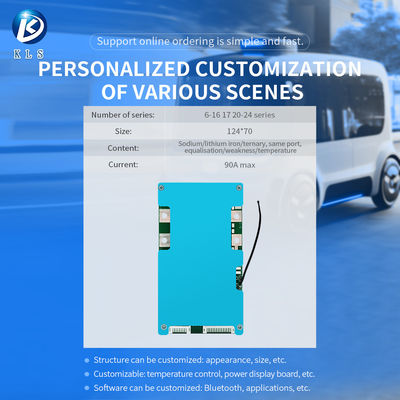 KLS Factory stocks BMS 8S 24V 80A battery Lifepo4 with balance and temperature control