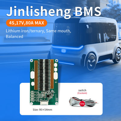 4S 12v Low Speed Car BMS LiFePO4 Balance BMS Battery Management Systems 10A-80A