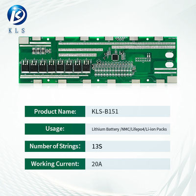 13S 20A Lithium Battery Management System BMS Board With Temperature Protection